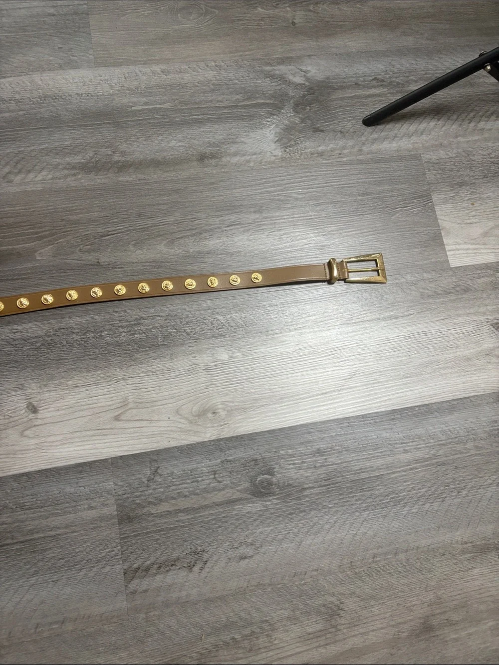 Vintage leather belt The Limited Studded Belt with Gold Hardware